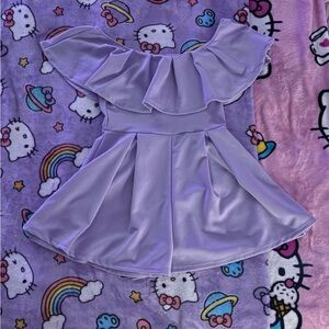 Purple Ruffle Romper